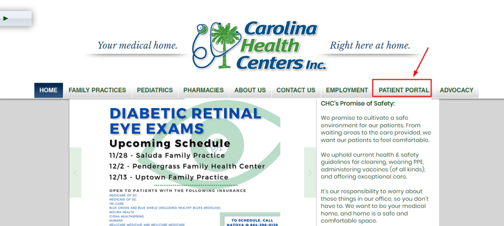 Carolina Health Centers Patient Portal