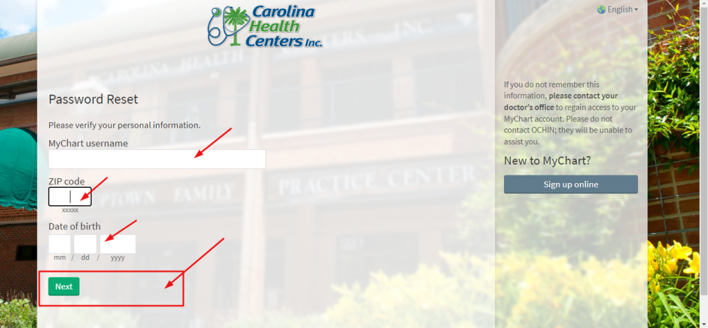 Carolina Health Centers Patient Portal