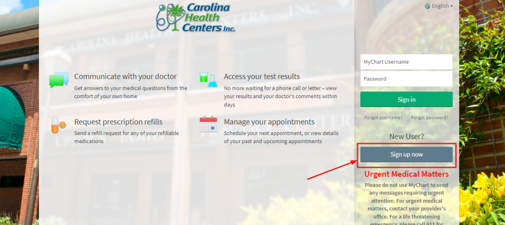 Carolina Health Centers Patient Portal