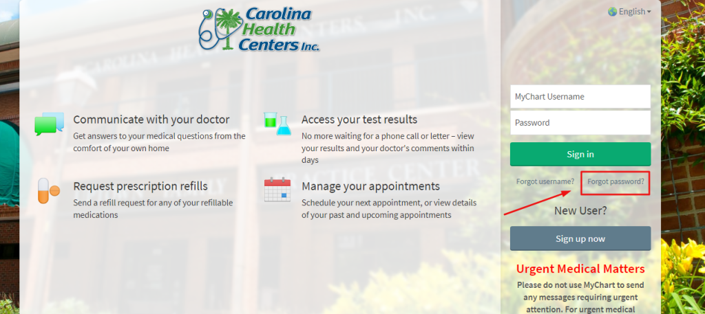 Carolina Health Centers Patient Portal